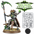 Warhammer 40k Necron Overlord with Scythe and Resurrection Orb - New - OOP