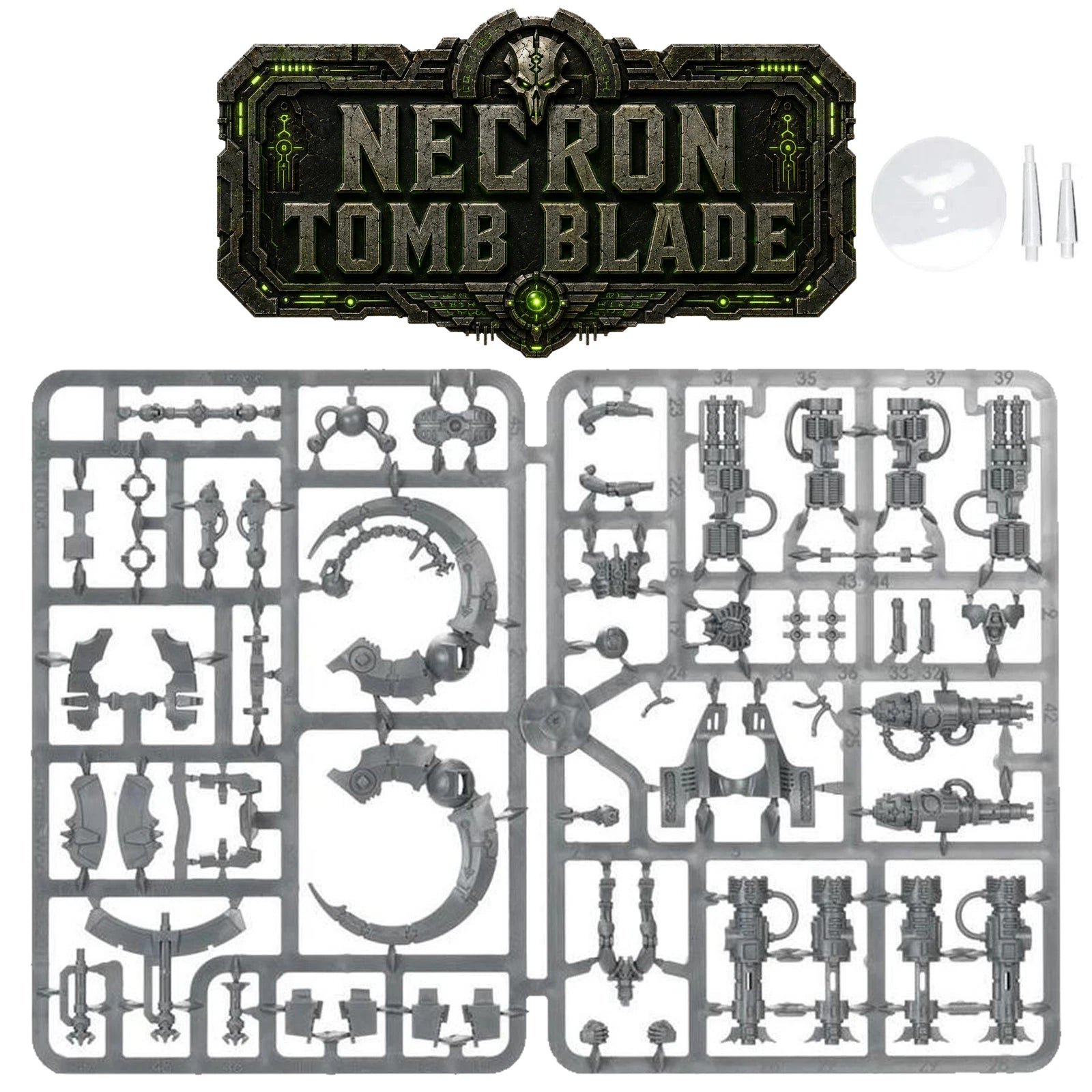 Warhammer 40k Necron Tomb Blade + Flying Stand - New on Sprues
