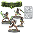 Warhammer 40k Necrons Skorpekh Destroyers x 3 + Plasmacyte - New - No Bases