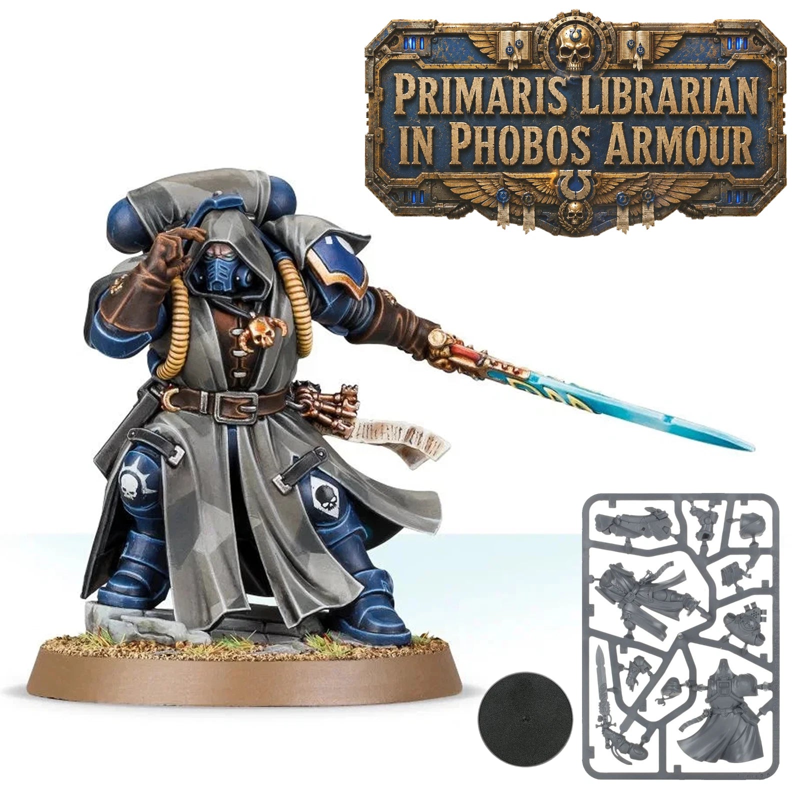 Warhammer 40k Space Marines Primaris Librarian in Phobos Armour New On Sprue