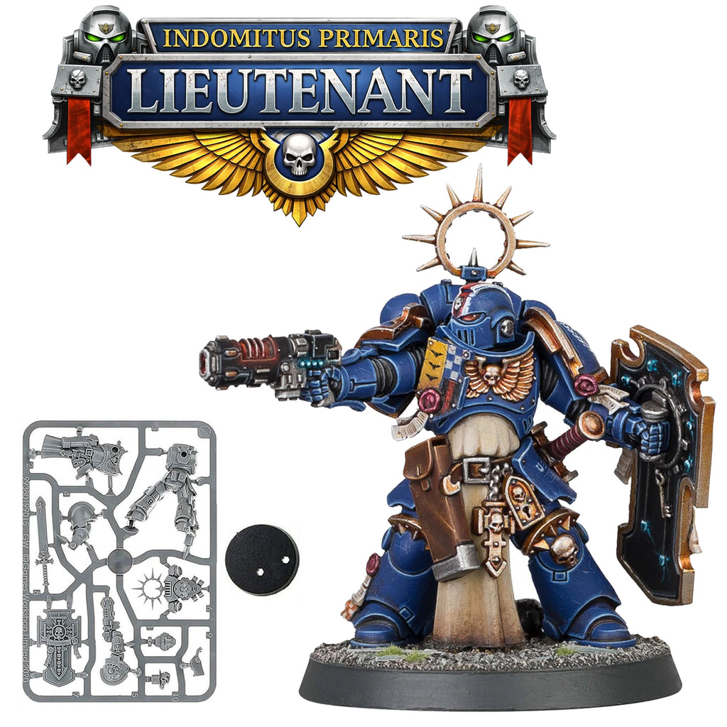 Warhammer 40K Space Marines Primaris Indomitus Lieutenant with Storm Shield New