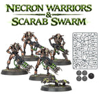 Warhammer 40k Necron Warriors x 4 & Scarabs Swarm x 1 - New on Sprues